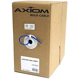 Axiom CAT6 23AWG 4-Pair Solid 550MHz Plenum Bulk Cable Spool 1000FT (Yellow)