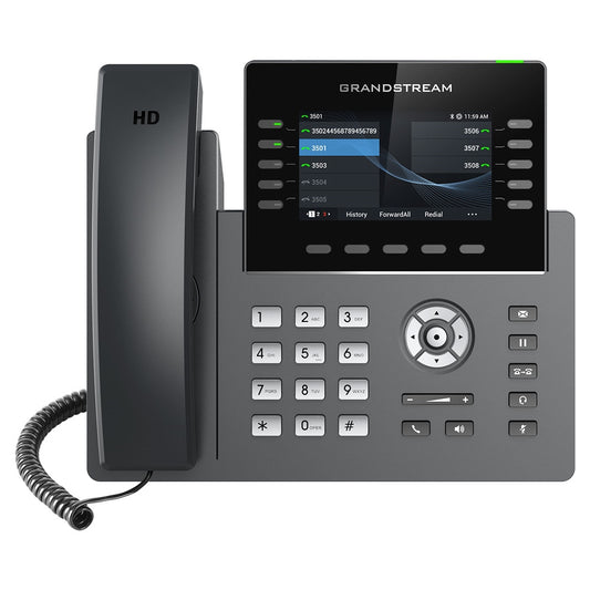 GRANDSTREAM 10 LINES, 16 SIP ACCOUNTS, 4.3 IN SCRN (COLOR), POE, WIFI