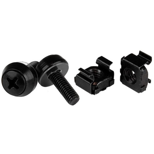 These high-quality M5 x 12mm screws and cage nuts make it easy to mount equipmen