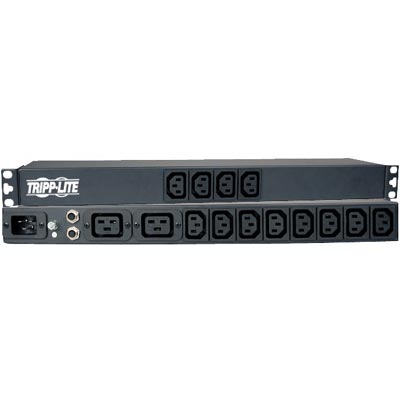 1.6/3.8kW Single-Phase 100 240V Basic PDU, 14 Outlets (12 C13 & 2 C19), C20 16A