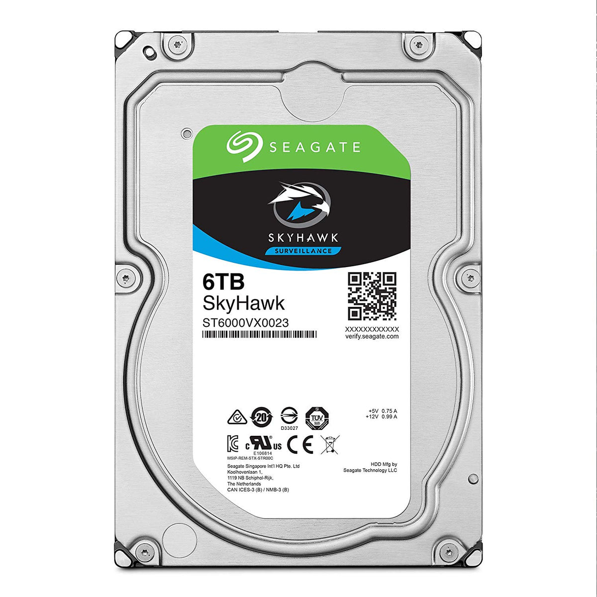 Seagate HDD ST6000VX001 6TB Skyhawk 3.5 256M SATA 6Gb s Bare