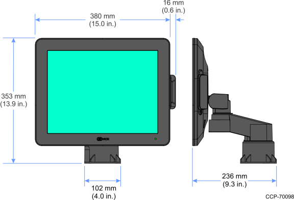 blackX-Series displays checkstand mount