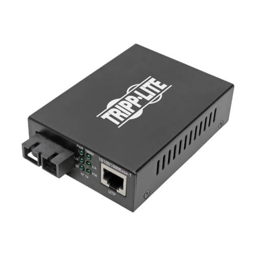 Gigabit Multimode Fiber to Ethernet Media Converter, POE+  101001000 SC, 1310 nm