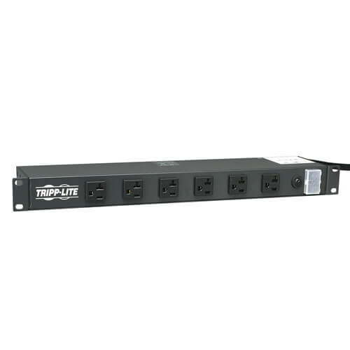 Power Strip Rackmount Metal 120V 5-15/20R 12 Outlet 15feet  Cord 1U