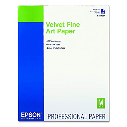 Art Paper  -  17inx22in  - 25sheets - Velvet Fine